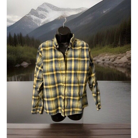 Panhandle Women's Slim Plaid Multi Button Down Long‎ Sleeve Shirt Size M Cotton - Picture 3 of 9